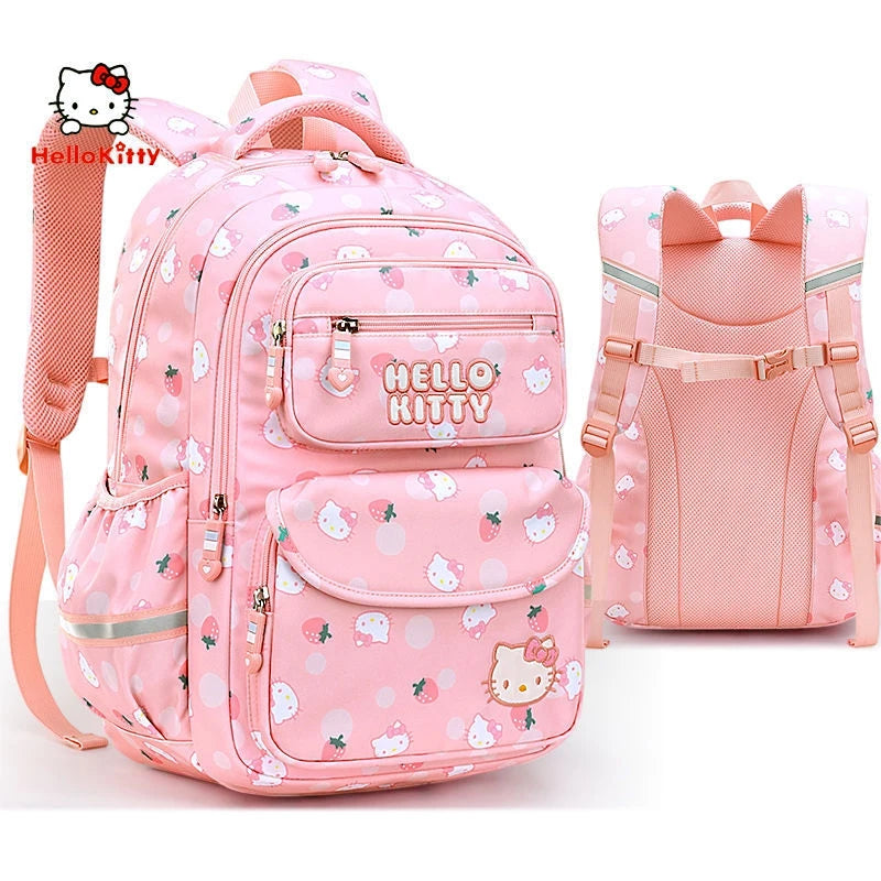 Hello kitty Schoolbag | Cartoon Strawberry | Waterproof | Anti Lost Backpack