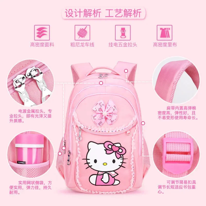 Hello Kitty girls' school bag | Waterproof |Burden Reduction |