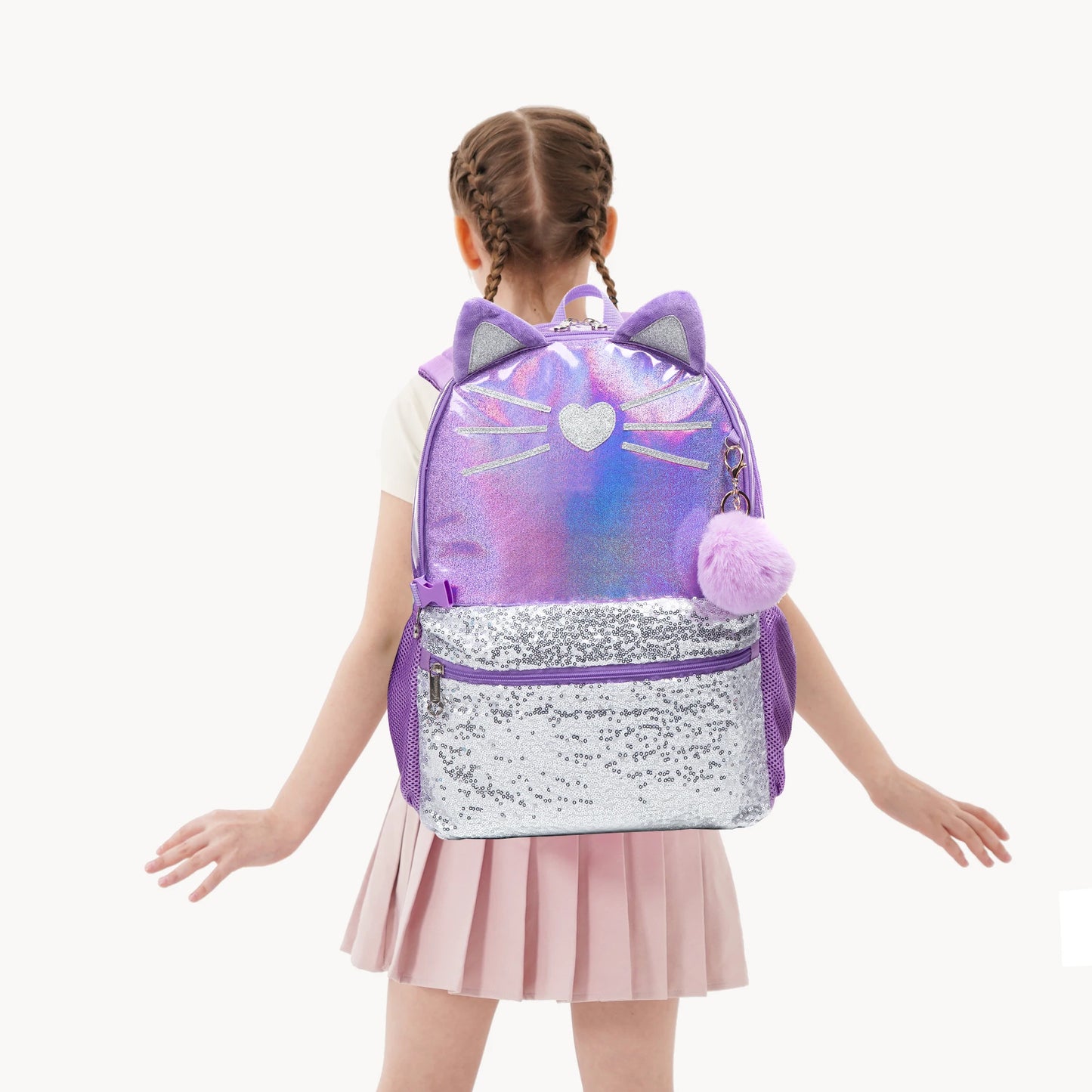 Mermaid Backpack for Girls Backpacks with Lunch Box Set & Pencil Pouch - LittleCuckoo