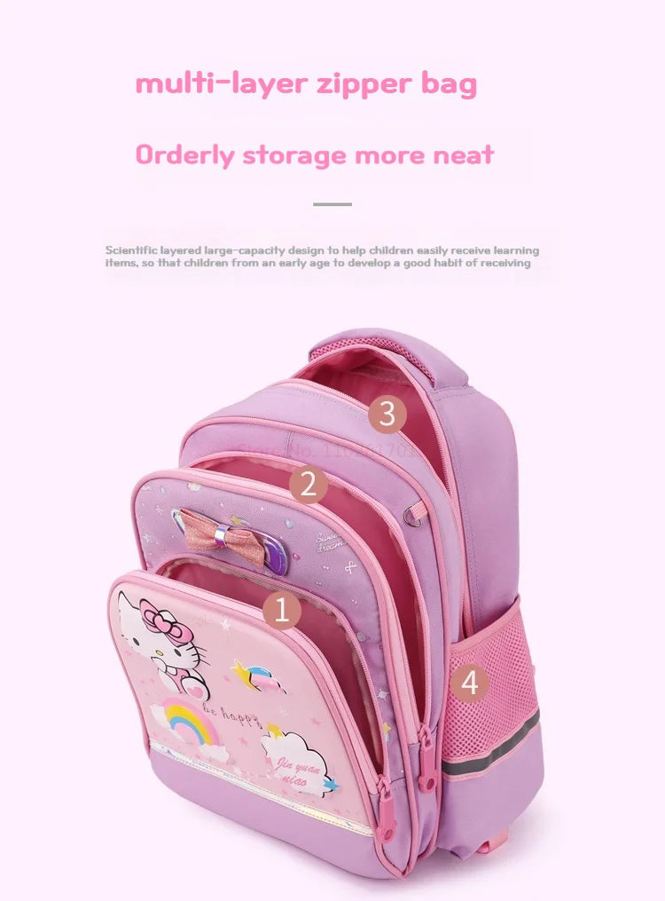 New Trolley School Bag For Girls | Hello Kitty | Anime Girls | Large Capacity Bag | Backpack With Wheels