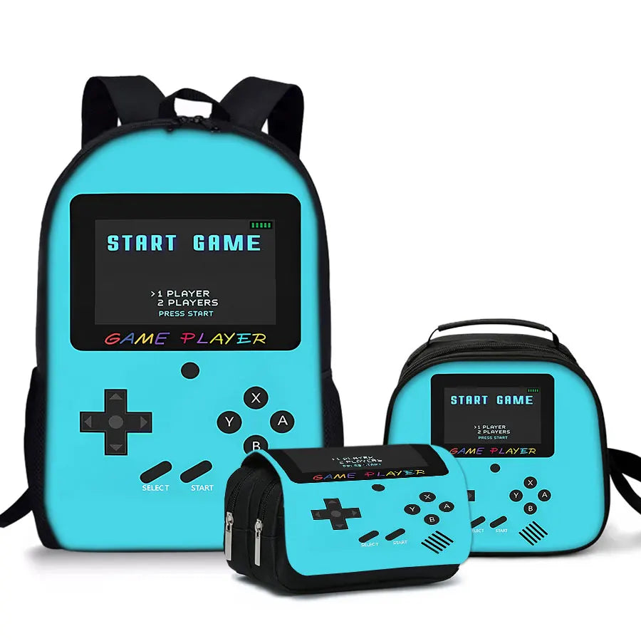3-Piece Gaming Laptop Backpack Set For Boys
