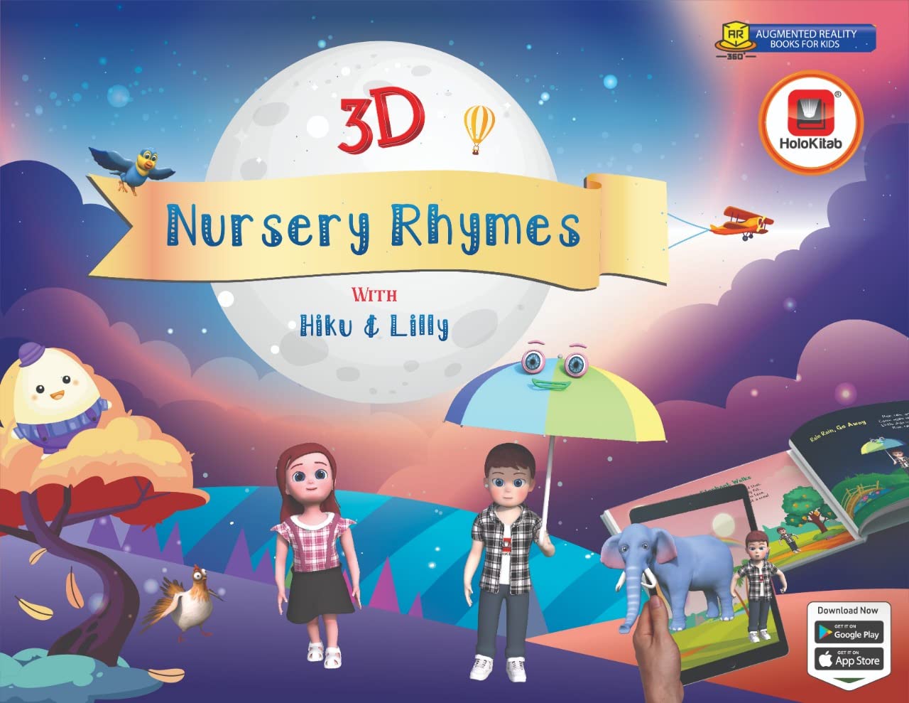 HoloKitab 3D Nursery Rhymes | Learn The Best In Your Screen Time! - LittleCuckoo