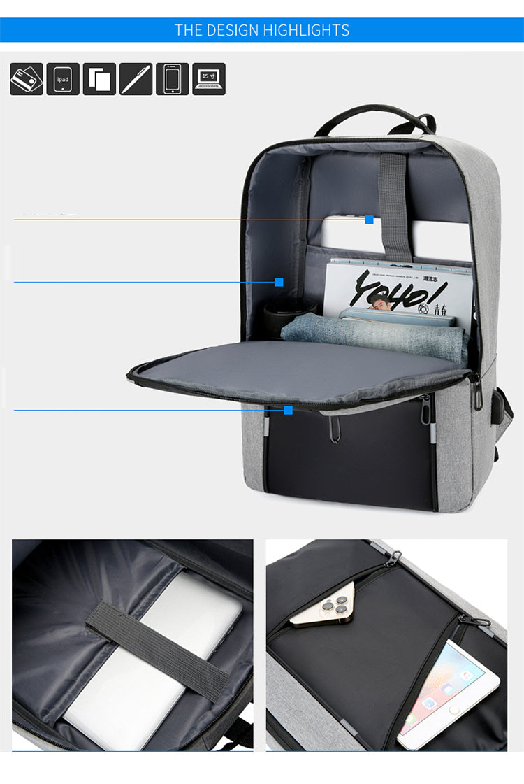 Multi-Functional Waterproof 15.6 inch Rucksack Bag | Polyester Laptop Backpack - LittleCuckoo