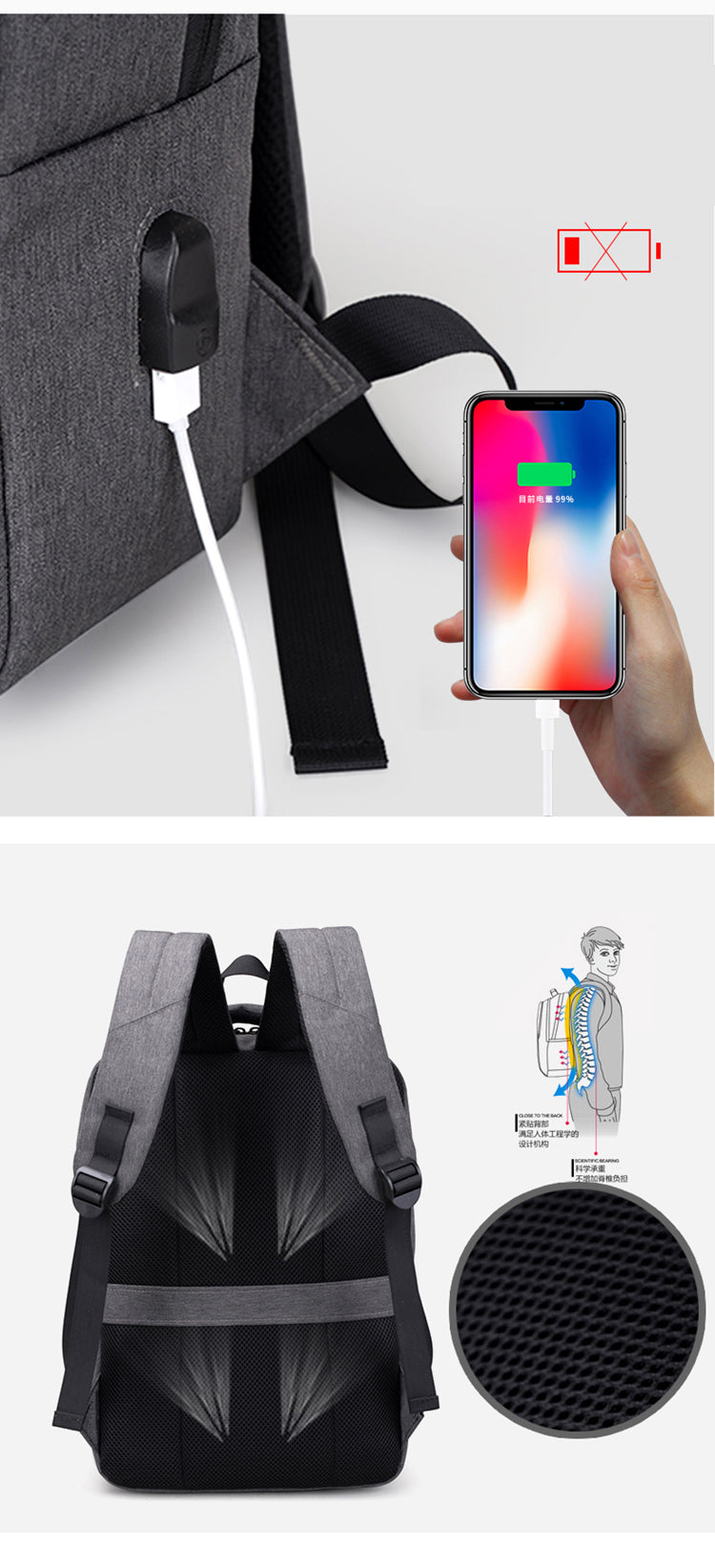 Large Capacity Travel Waterproof Bag | USB Point - LittleCuckoo