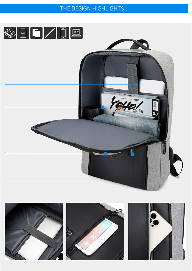 Casual Computer School Rucksack Bag Laptop Backpack - LittleCuckoo