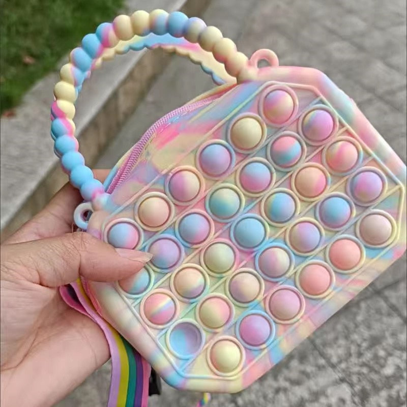 Push Bubble Fidget Bag || Crossbody Bag || Antistress Toys || Pouch for Kids - LittleCuckoo