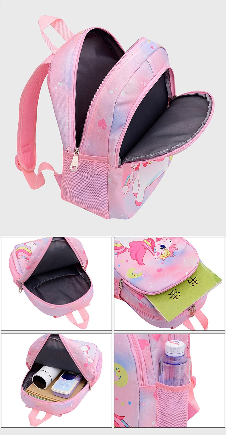 LittleCuckoo - School Backpack - Unicorn & Princess - LittleCuckoo