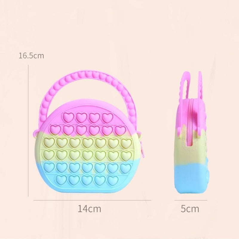 Push Bubble Fidget Bag || Crossbody Bag || Antistress Toys || Pouch for Kids - LittleCuckoo