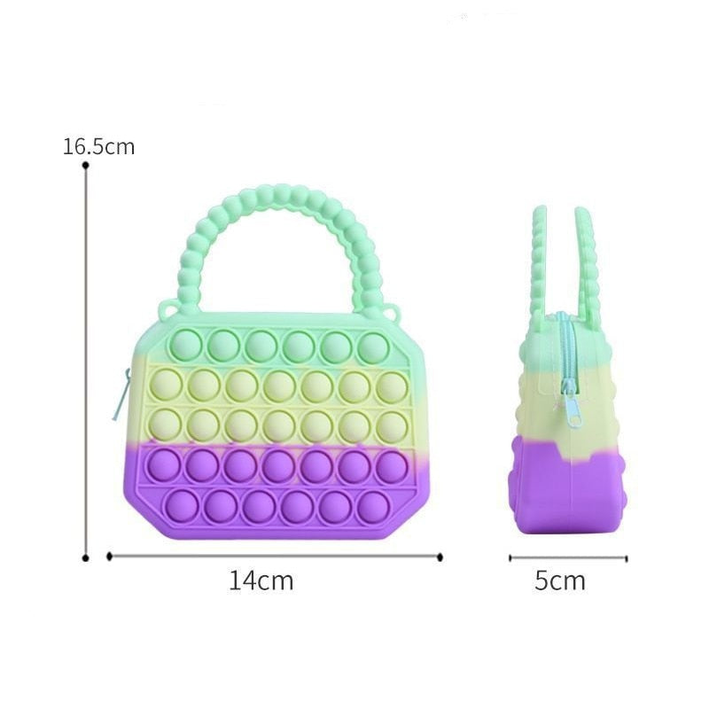 Push Bubble Fidget Bag || Crossbody Bag || Antistress Toys || Pouch for Kids - LittleCuckoo