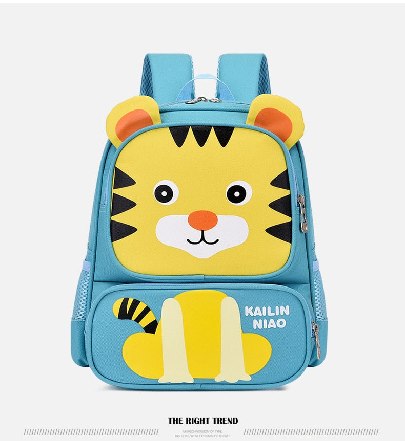 Lion Print Cartoon School BackPack for Small Kids - LittleCuckoo
