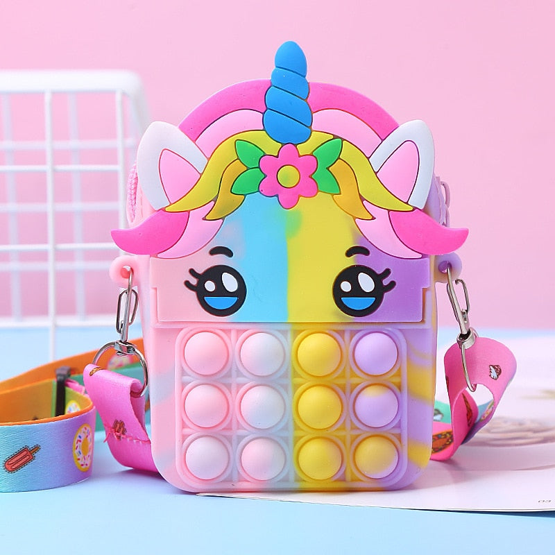 Push Bubble Fidget Bag || Crossbody Bag || Antistress Toys || Pouch for Kids - LittleCuckoo