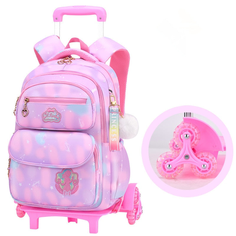 Adorable & Classy 6-Wheeled Trolley Bag | Camouflage-Luggage Patterned School Bags - LittleCuckoo