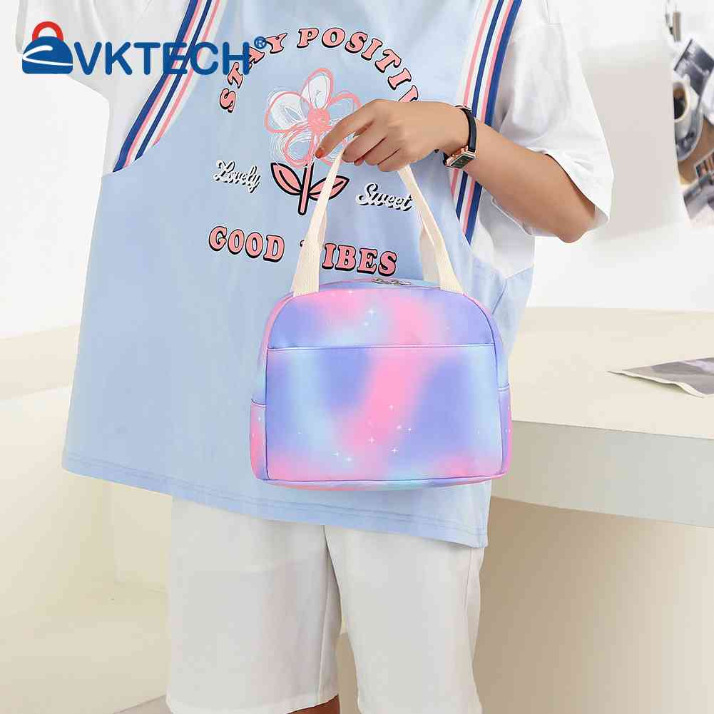 Girls Backpack with Lunch Bag | Gradient Rainbow Print | Teens Daypack Large Capacity Student School Bag | Remote Shipping - LittleCuckoo