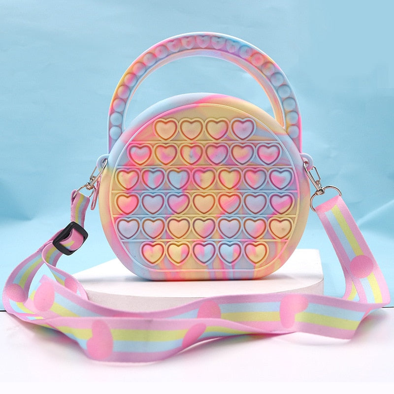 Push Bubble Fidget Bag || Crossbody Bag || Antistress Toys || Pouch for Kids - LittleCuckoo