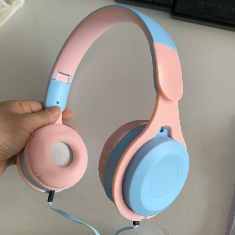 Foldable Wired Earphone for Children || 3.5mm Audio Stereo Jack || Headset with Mic - LittleCuckoo