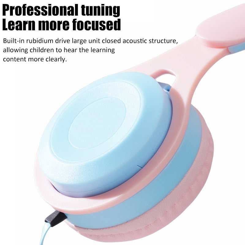 Foldable Wired Earphone for Children || 3.5mm Audio Stereo Jack || Headset with Mic - LittleCuckoo