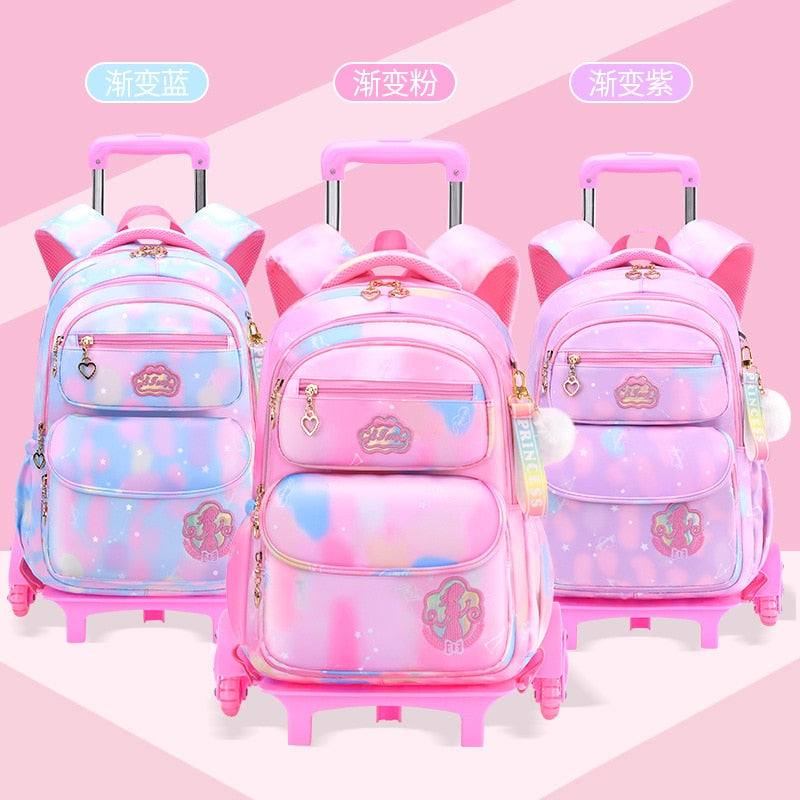 Adorable & Classy 6-Wheeled Trolley Bag | Camouflage-Luggage Patterned School Bags - LittleCuckoo