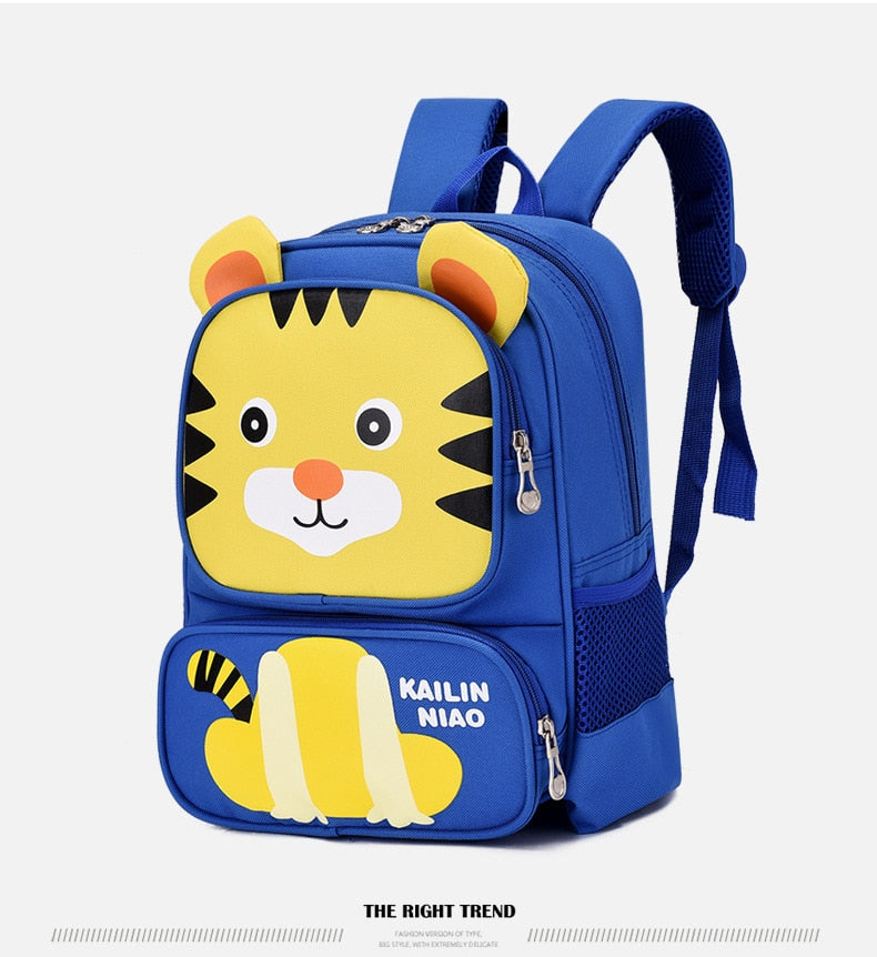 Lion Print Cartoon School BackPack for Small Kids - LittleCuckoo