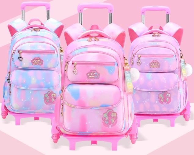 Adorable & Classy 6-Wheeled Trolley Bag | Camouflage-Luggage Patterned School Bags - LittleCuckoo