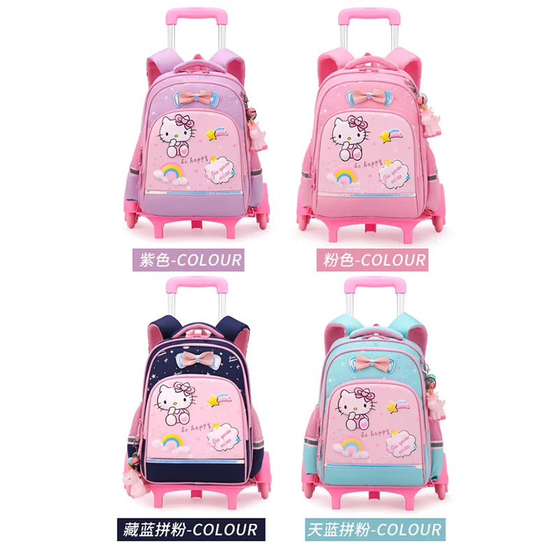 New Trolley School Bag For Girls | Hello Kitty | Anime Girls | Large Capacity Bag | Backpack With Wheels New Trolley School Bag For Girls | Hello Kitty | Anime Girls | Large Capacity Bag | Backpack With Wheels