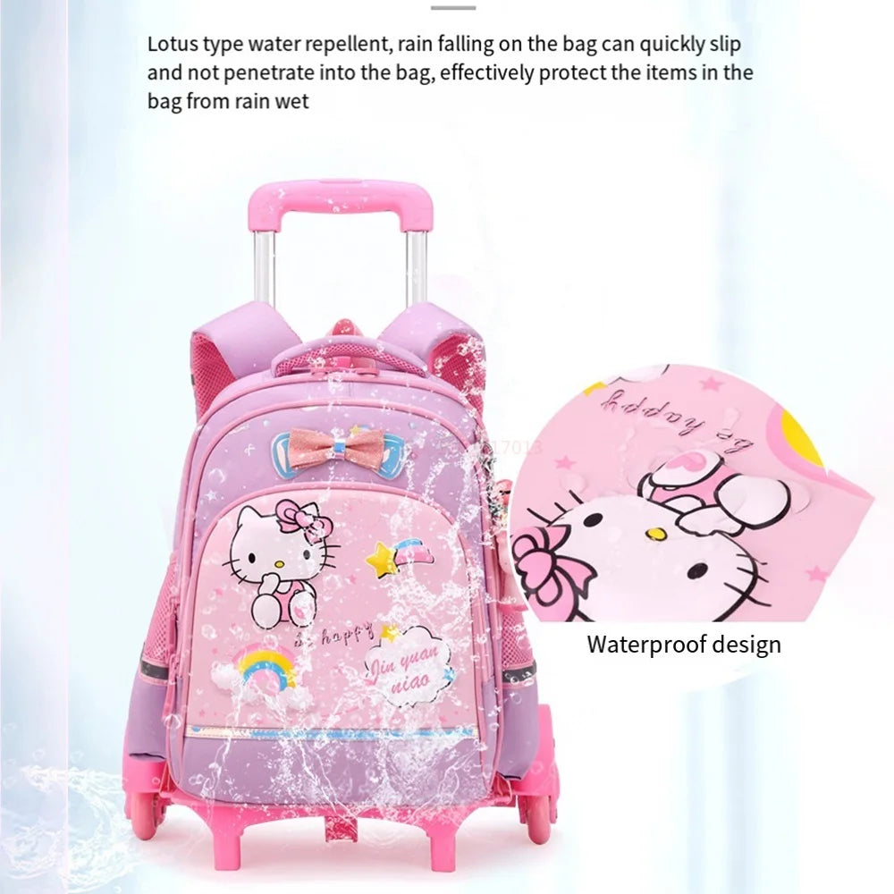 New Trolley School Bag For Girls | Hello Kitty | Anime Girls | Large Capacity Bag | Backpack With Wheels | LittleCuckoo New Trolley School Bag For Girls | Hello Kitty | Anime Girls | Large Capacity Bag | Backpack With Wheels | LittleCuckoo