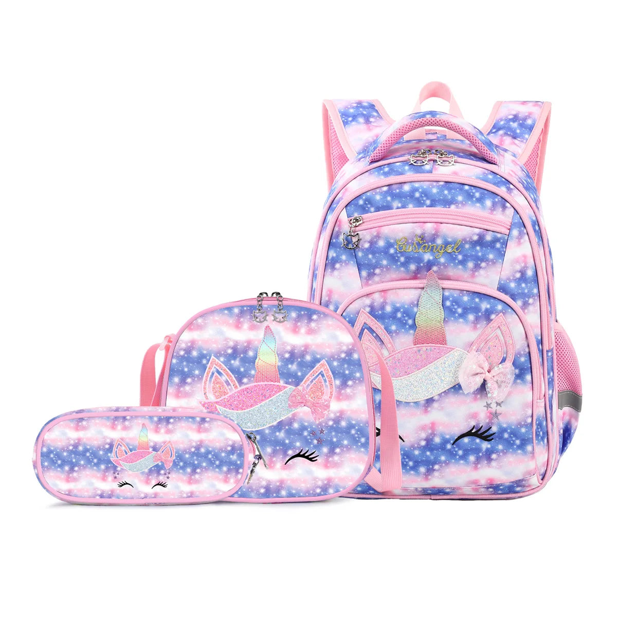 3-Piece Unicorn School Backpack Set