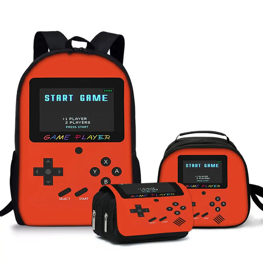 3-Piece Gaming Laptop Backpack Set For Boys