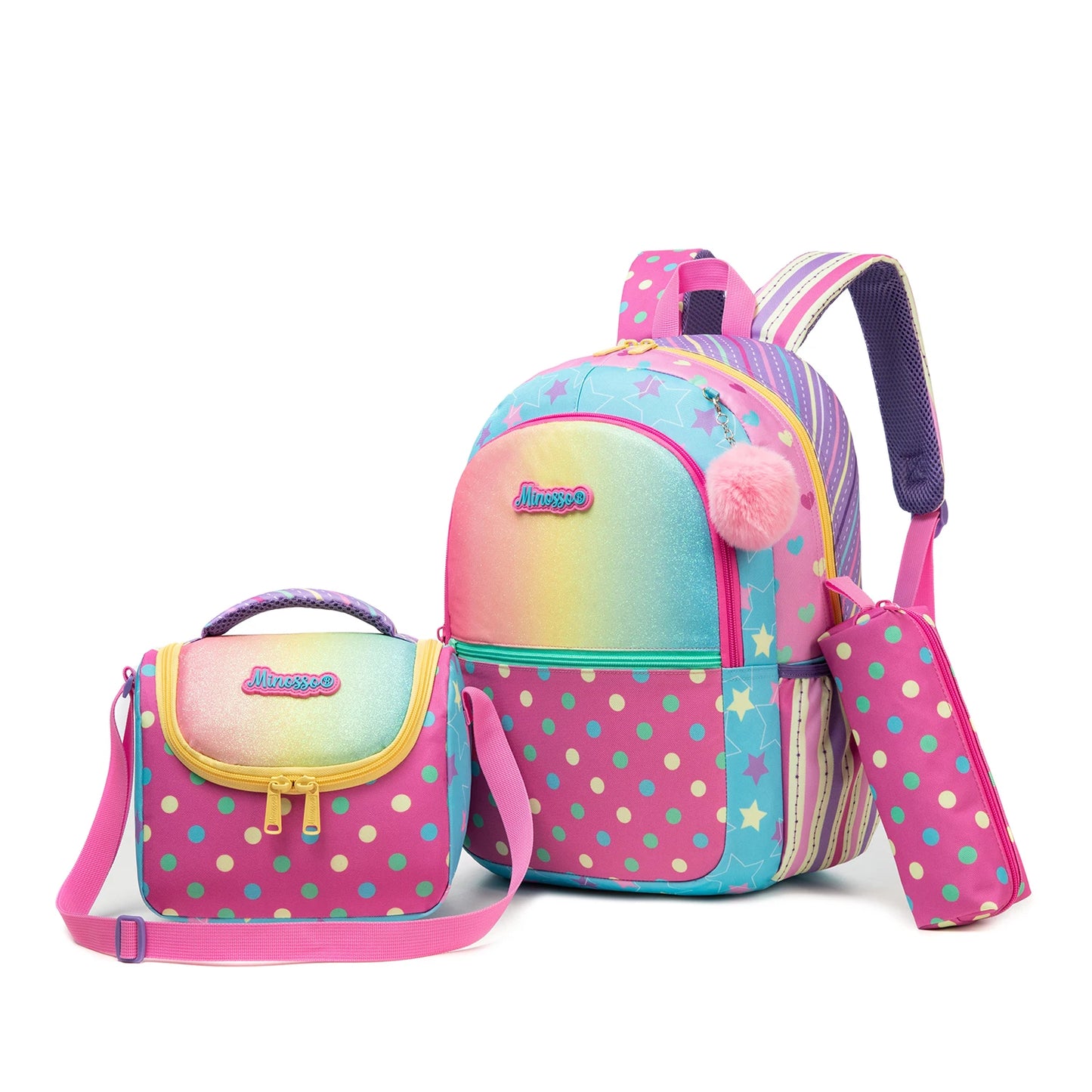 3-Piece School Backpack Set For Girls