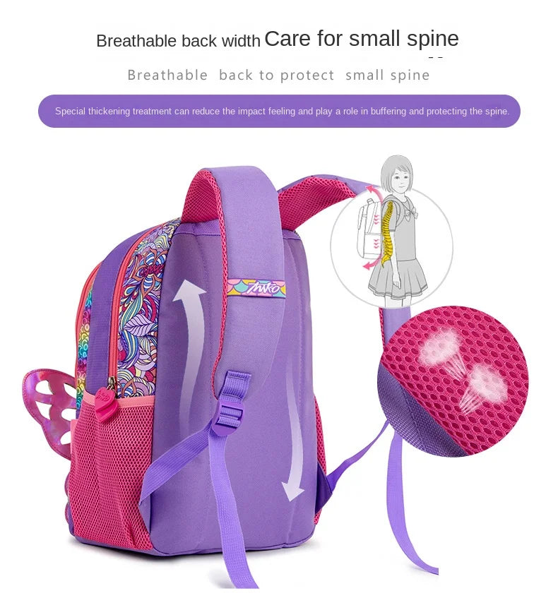 3D Rainbow Butterfly Children's Backpack For Girls - LittleCuckoo