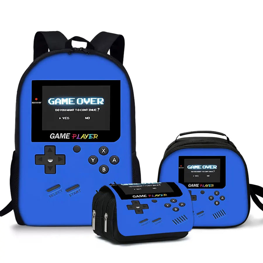 3-Piece Gaming Laptop Backpack Set For Boys