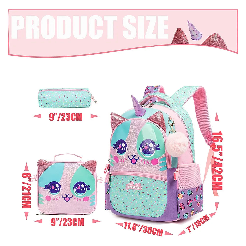 Elegant Unicorn BackPack Set for Year 2024 Kids . Be New , Carry The New Style - LittleCuckoo