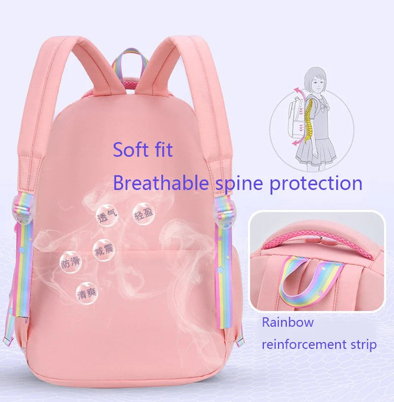 Cute Rainbow Girls Backpack