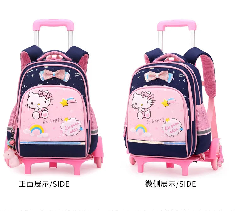 New Trolley School Bag For Girls | Hello Kitty | Anime Girls | Large Capacity Bag | Backpack With Wheels New Trolley School Bag For Girls | Hello Kitty | Anime Girls | Large Capacity Bag | Backpack With Wheels