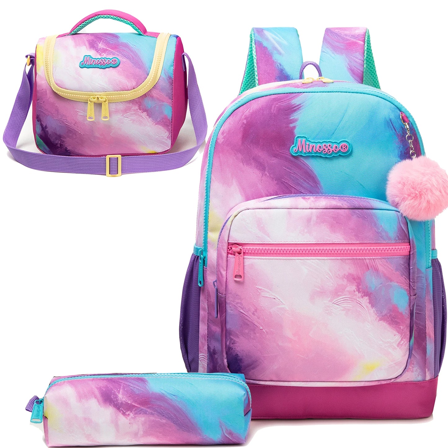 3-Piece School Backpack Set For Girls