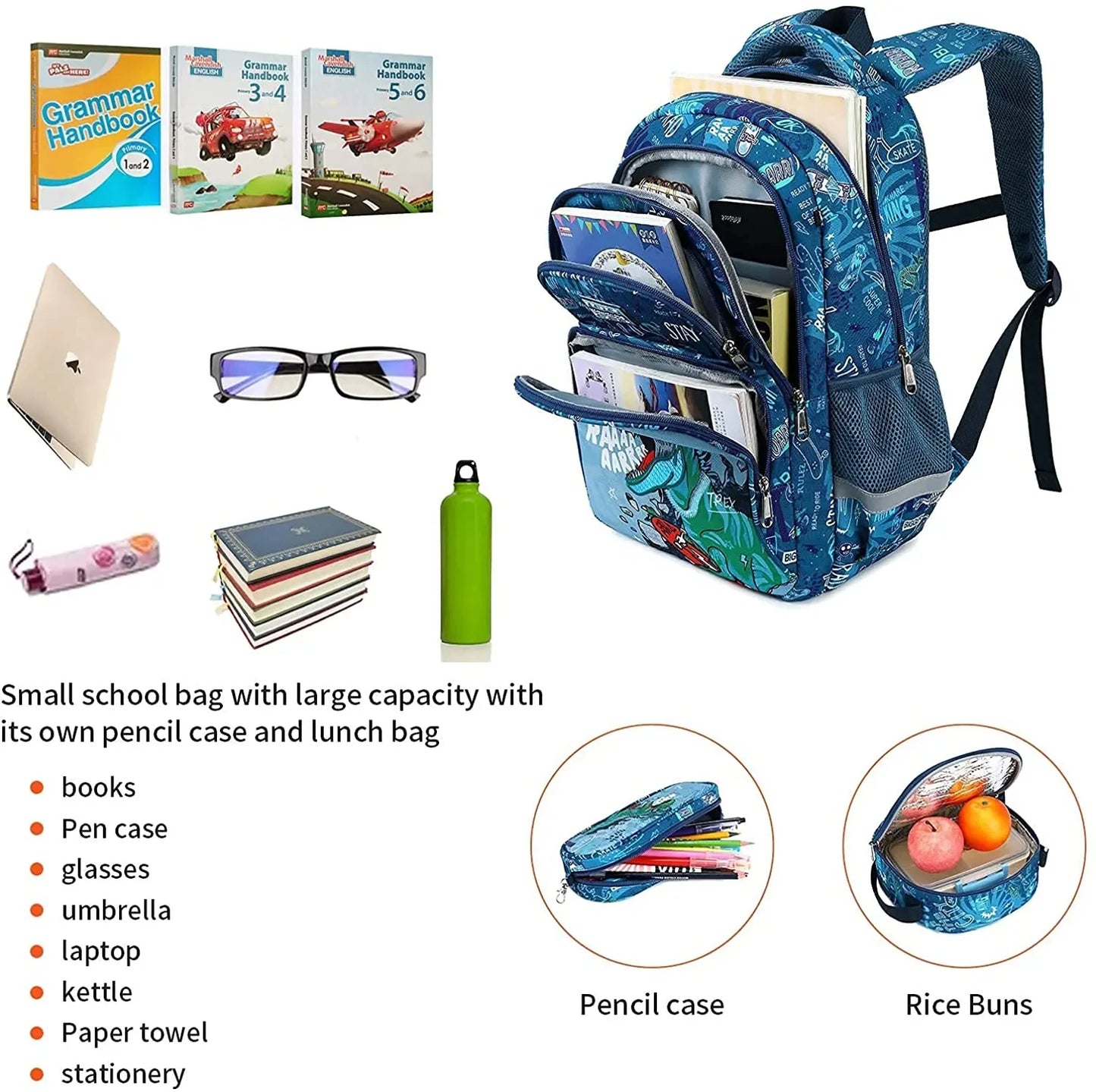 3-Piece Unicorn School Backpack Set