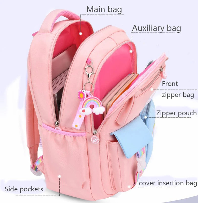 Cute Rainbow Girls Backpack