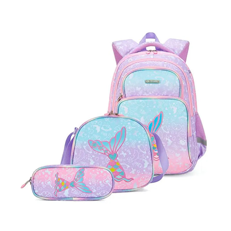 3-Piece Unicorn School Backpack Set