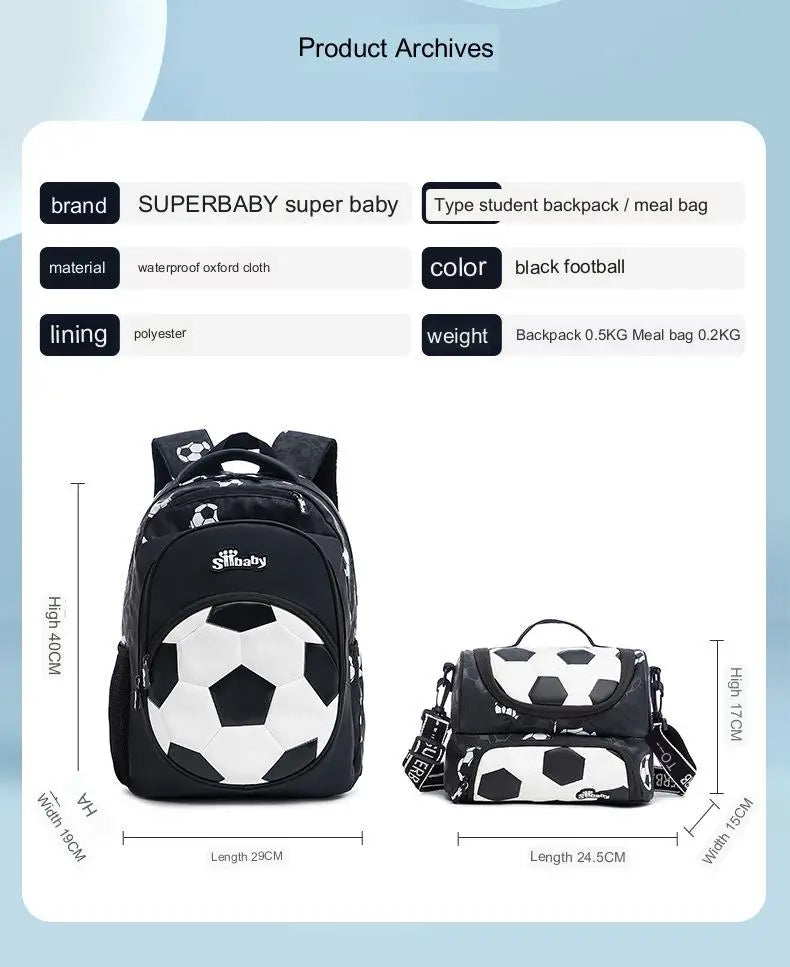 Football front backpack for School Boys | Great Design | Firm Posture - LittleCuckoo
