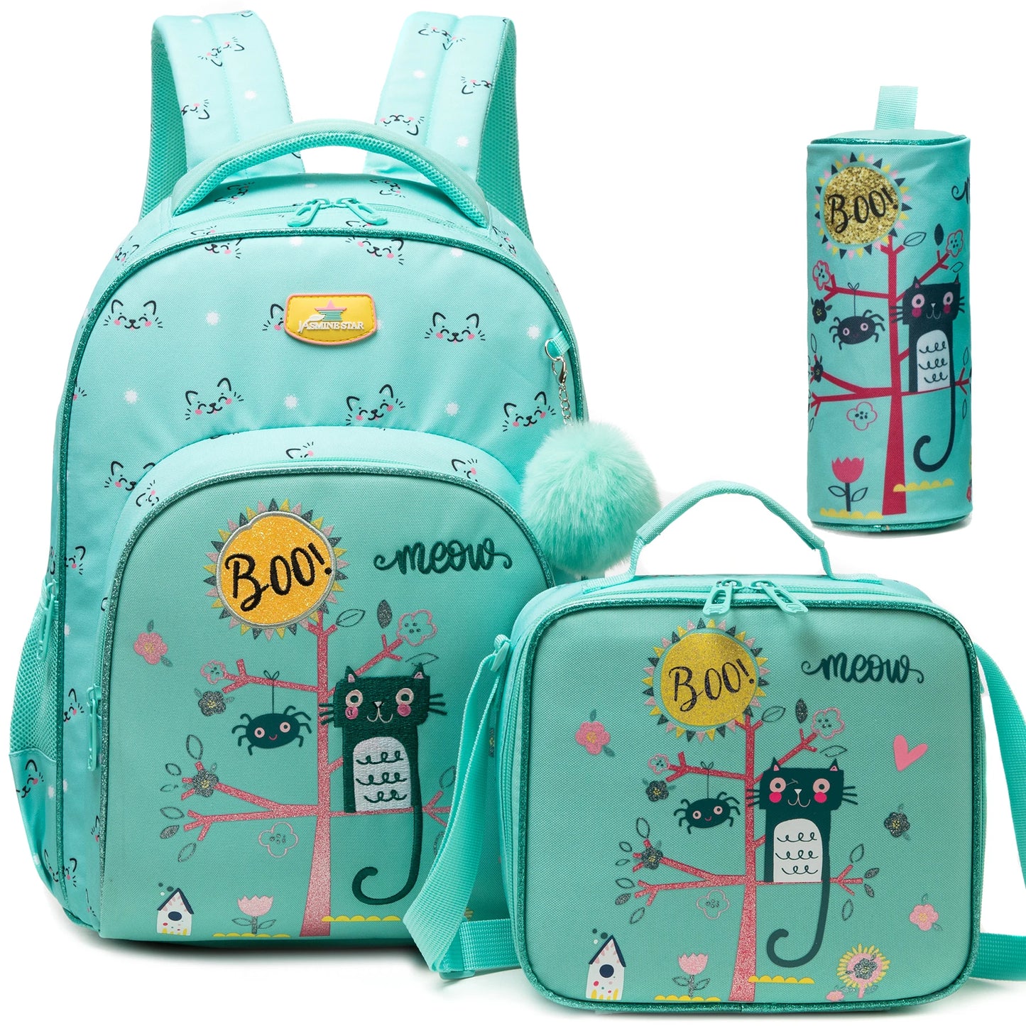Flower Girls School Backpack Set