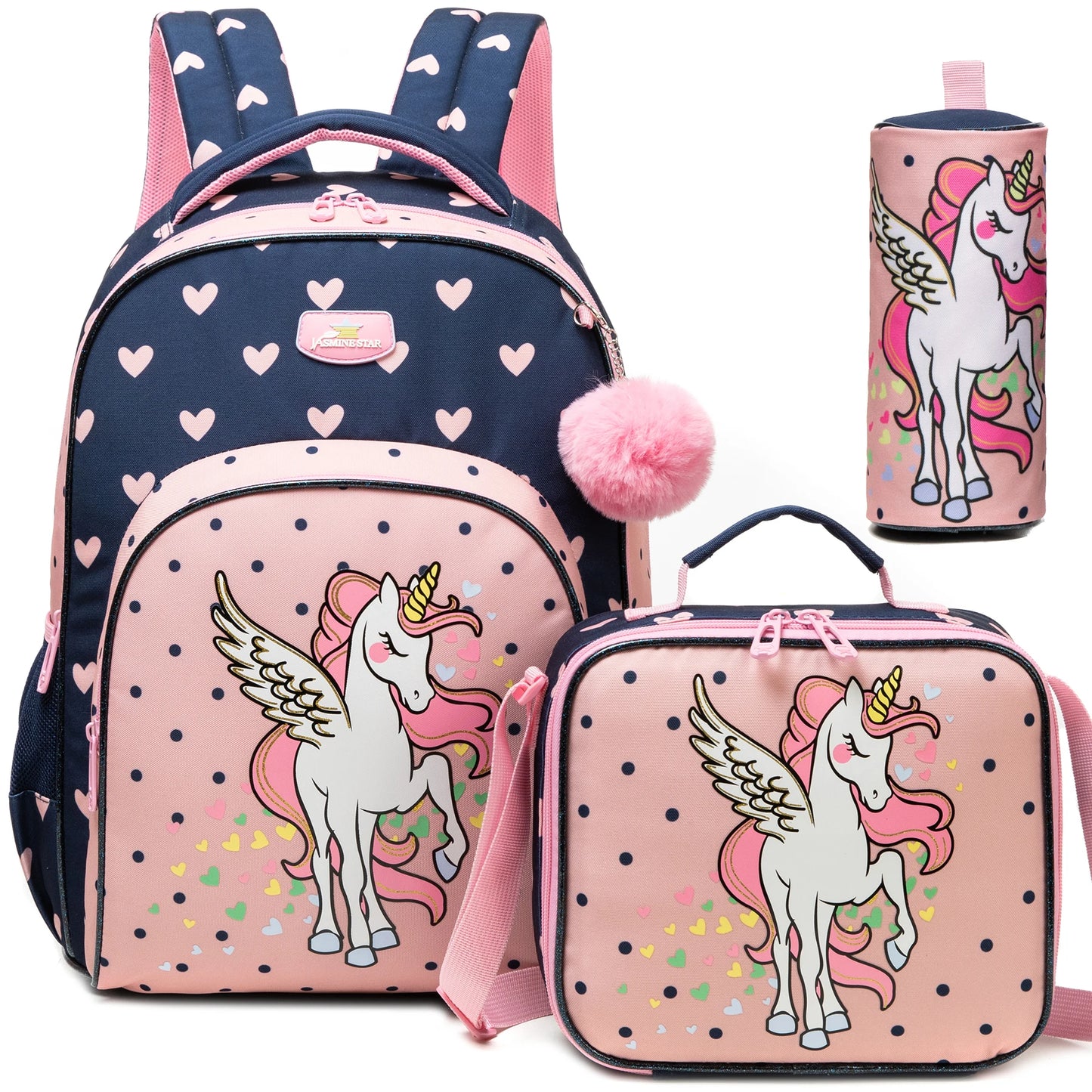 Flower Girls School Backpack Set