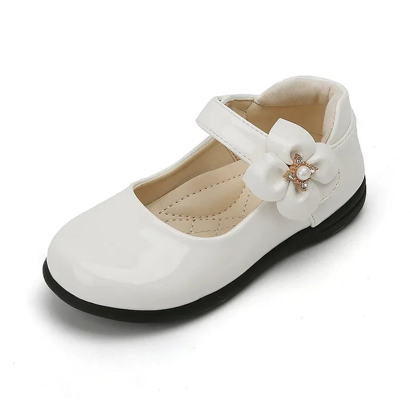 Girls Black Leather Shoes | British Style Party Shoes | Performance 2024-25 School Dress Shoes