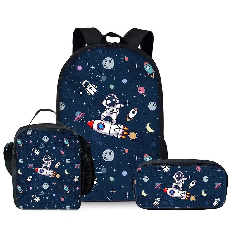 3-Piece Space Planet Backpack Set