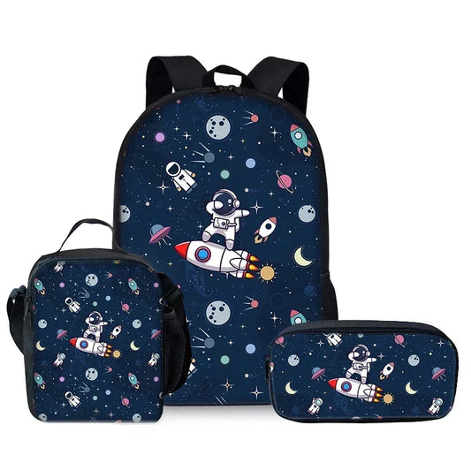 3-Piece Space Planet Backpack Set