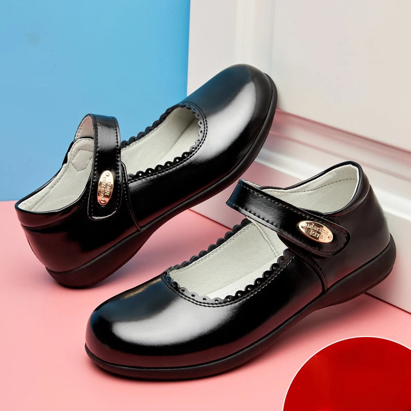 School Girls Leather Shoes | Dance Flats | School Performance Shoes