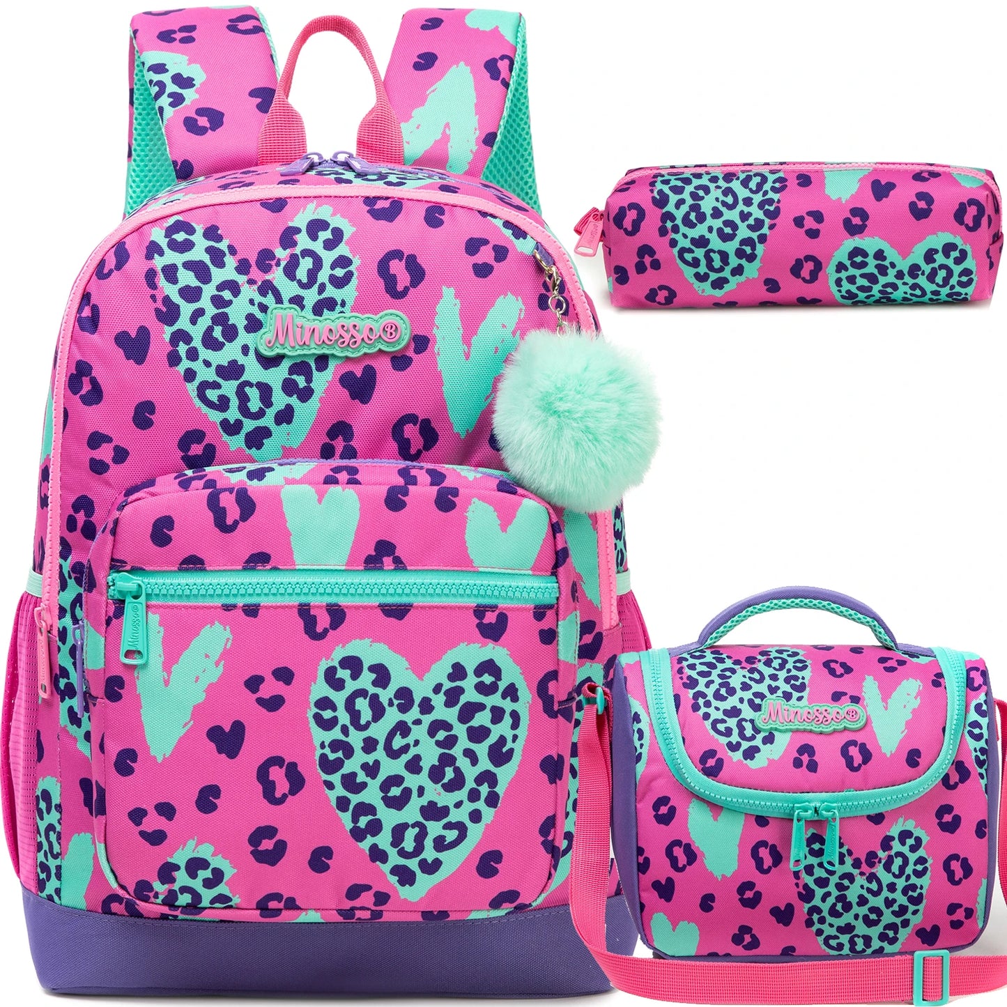 3-Piece School Backpack Set For Girls