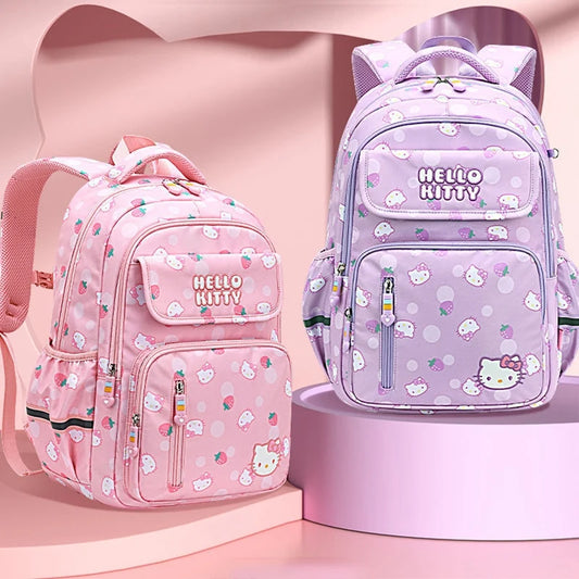 Hello kitty Schoolbag | Cartoon Strawberry |  Waterproof | Anti Lost Backpack