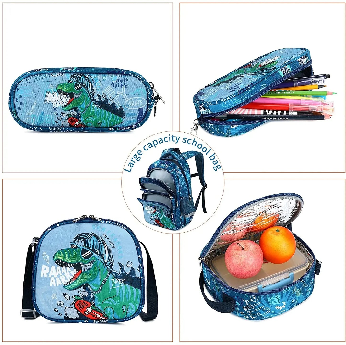 3-Piece Unicorn School Backpack Set
