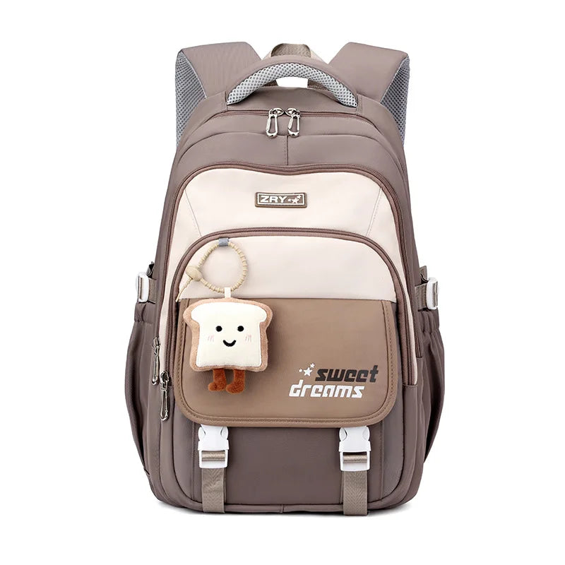 Girls Backpack for School Kawaii Bookbag for Teenage Multiple Pockets School Bag for Primary Elementary Middle School, Age 6-14