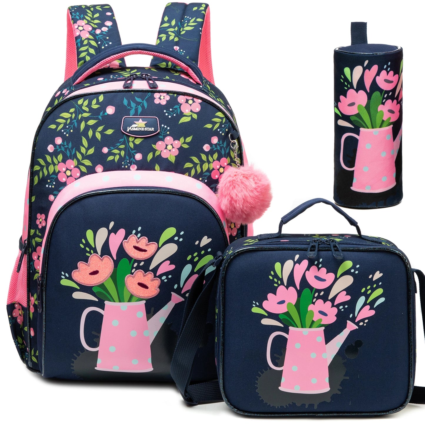 Flower Girls School Backpack Set