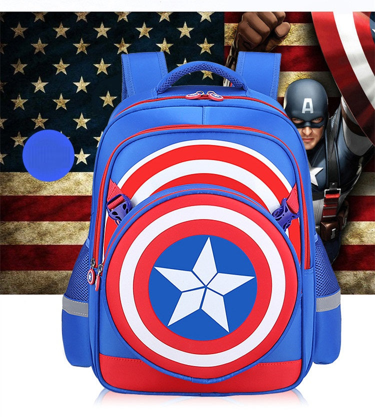 Captain America School Bag among the Cuckoos | Blue - LittleCuckoo